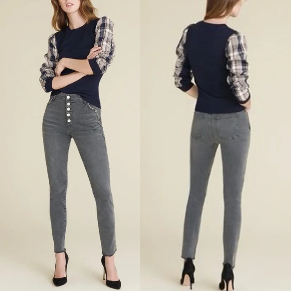 Veronica Beard Debbie Skinny High Rise Jeans with Piping Size 28 - Picture 1 of 10